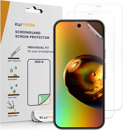 kwmobile Set of 3 Screen Protectors Compatible with Google Pixel 11 / Pixel 10 / Pixel 9 - Anti-Glare Anti-Fingerprint Display Films - Matte