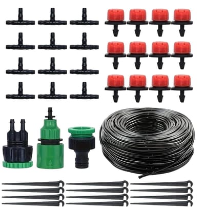 Automatisch Irrigatiesysteem - Druppelslang - Planten Water Geven - Verstelbare Waterstroom - 30 x 15 x 10 cm - Zwart