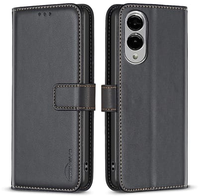 BINFEN Hoesje - Geschikt voor Samsung Galaxy S25 Edge Hoesje - BINFEN Color Book Case - Zwart