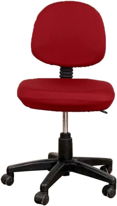 Verstelbare en Wasbare Stoelhoezen voor Kantoorstoelen met Draaibare Rugleuning - Universele Bescherming in Rood