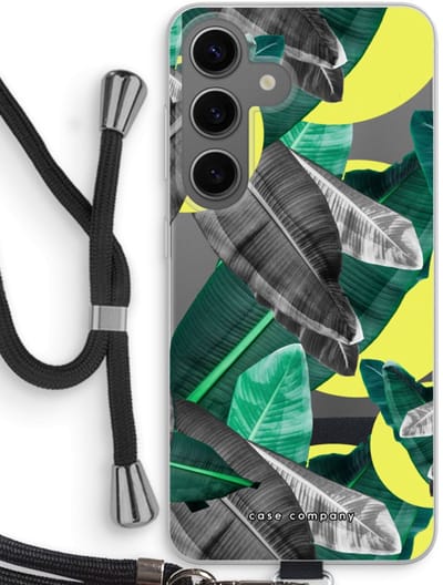 Case Company® - Hoesje met koord geschikt voor Samsung Galaxy S24 hoesje met Koord - Fantasie jungle - Telefoonhoesje met Zwart Koord - Bescherming aan alle Kanten en Over de Schermrand