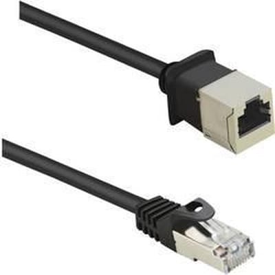 Renkforce RF-4394127 RJ45 Netwerkkabel, patchkabel CAT 5e F/UTP 5.00 m Zwart Verlengkabel Snagless, Vergulde steekcontacten 1 stuk(s)