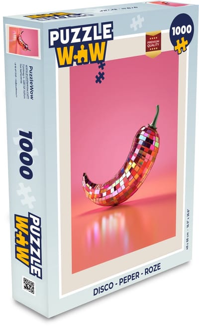 Puzzel Disco - Peper - Roze - Legpuzzel - Puzzel 1000 stukjes volwassenen