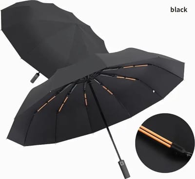 Nivard Moderne Stormparaplu - Opvouwbaar - Windproof Paraplu - Stormproef - Automatisch Uitklapbaar - Umbrella - Uitklapbaar - Zwart