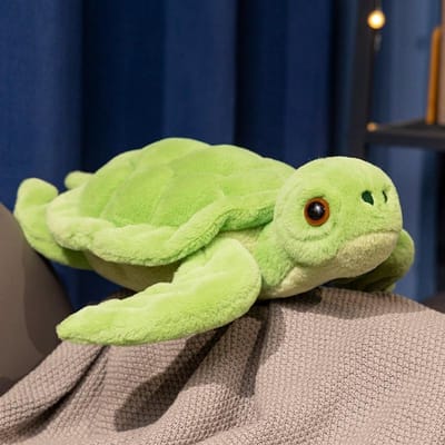 Gesimuleerde Groene Zeeschildpad Zacht Knuffeldier Pluche Speelgoed Schattig Dier Schildpad Knuffels Pop Bankkussen Knuffelkussen Kinderen Cadeaus 65cm