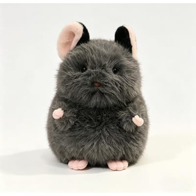 Kawaii Chinchilla Pluche Zacht Pluizig Knuffeldier Schattige Chinchilla Pop Voor Kinderen Kerst Verjaardagscadeau Woondecoratie 15cm grijs