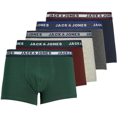 Jack & Jones Boxers - JACOLIVER TRUNKS 5 PACK NOOS - S tot XXL - voor Mannen - meerkleurig