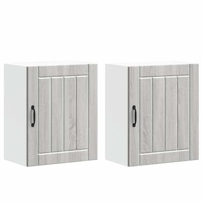 vidaXL - Keuken - Wandkasten - 2 - stuks - "Lucca" - Grijs - Sonoma - Gelaagd - Hout