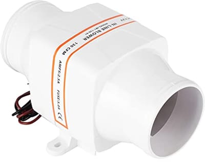 Krachtige 12V/24V DC Inline Marine Wig Luchtventilator voor Jachtboot en RV