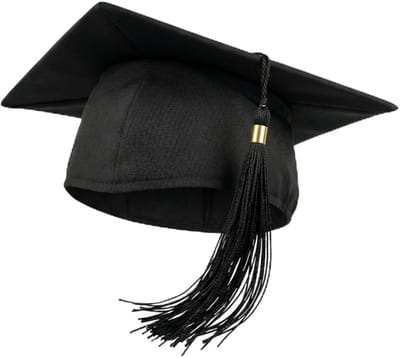 Dailygoods- Afsluitkapje Uniseks - Mortarboard met Kwast - 100% Polyester - 22,5 cm - Afstudeer Hoedje - Ceremonie Accessoire - Afstudeerhoed