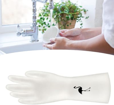 Afwashandschoenen PVC - Huishoudhandschoenen Keuken - Keuken Schoonmaken - Antisliptextuur - Maat S - Doorschijnend
