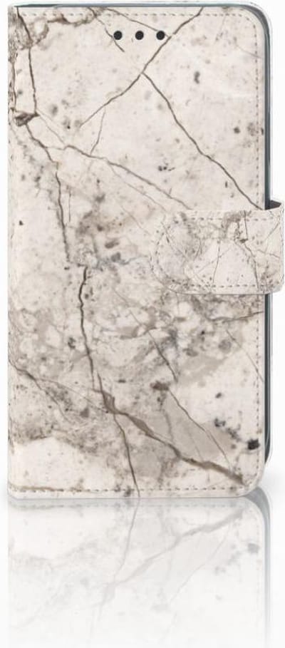 Apple iPhone Xr Bookcase Marmer Beige