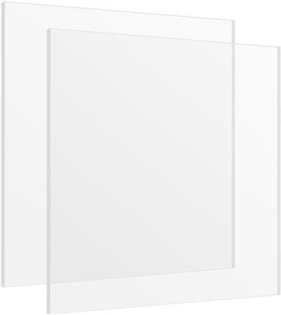 Transparante acrylplaten 300 x 300 x 10 mm, 2 stuks, perfect voor knutselen en DIY-projecten