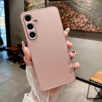 Matglazen hoesje voor Samsung S25 S24 S23 S22 S21 S20 FE S10 Note 10 Plus 20 Ultra A73 A72 A71 A51 A50 A70 A55 A54 A53 A52 Hoes For Samsung Galaxy A55