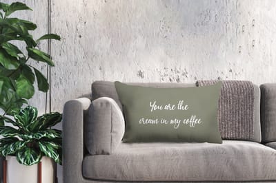 Sierkussens - Kussentjes Woonkamer - 60x40 cm - Spreuken - You are the cream in my coffee - Partner - Quotes