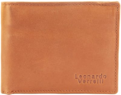 Leonardo Verrelli Herenportemonnee horizontaal echt leer Lewend, duurzaam