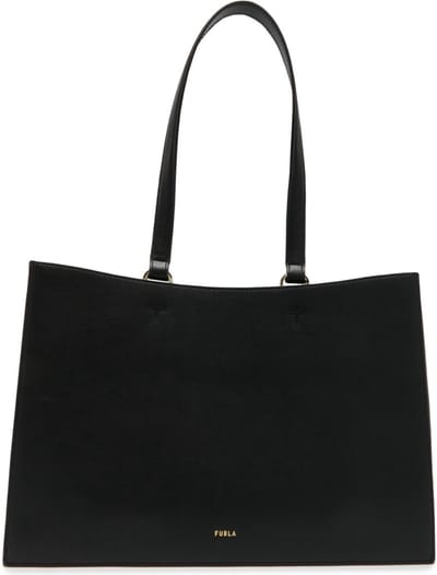 FURLA Leren Schoudertas Handtas Nuvola Tote Nero Zwart