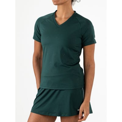 Sjeng Sports IZZIE - Maat: S Retro Green - Tennis Shirt Vrouwen - Sportshirt - Polyester/Elastaan