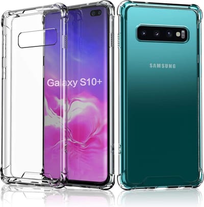 Casemania Hoesje Geschikt voor Samsung Galaxy S10 Plus - Anti Shock Hybrid - Transparant