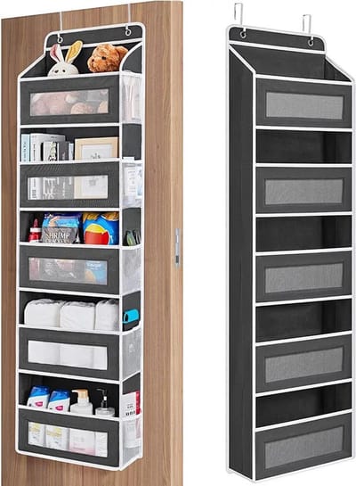 Consumerce® Deur Organizer – Zwart – 5 Vakken – Deurrek – Opbergzak – Opbergtas – Opbergbak – Hangrek Opbergen – Opberg – Opbergrek – Hangorganizer Slaapkamer