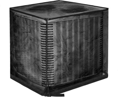 Afdekhoezen voor buitenairco's – Luchtdoorlatende mesh-hoes voor buitenunits – All-season bescherming tegen verstopping door pluisjes, bladeren en onkruid - 90*90*100cm