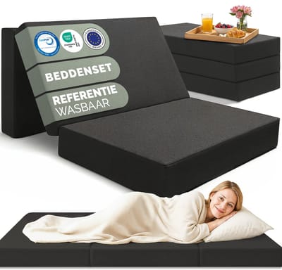 Blumtal Opvouwbaar Matras - 3-Delig vouwmatras - Draagbaar matras - Logeermatras - 15 cm dik - 200 x 120 cm