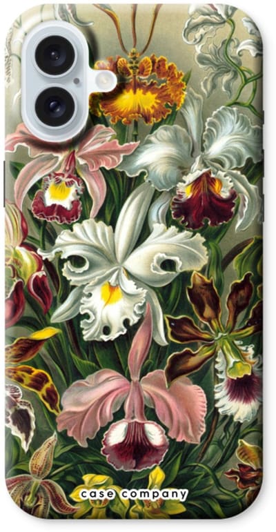 Case Company® - Hoesje geschikt voor iPhone 16 Plus hoesje - Haeckel Orchidae - Tough Case - Maximale Bescherming alle Kanten en Schermrand