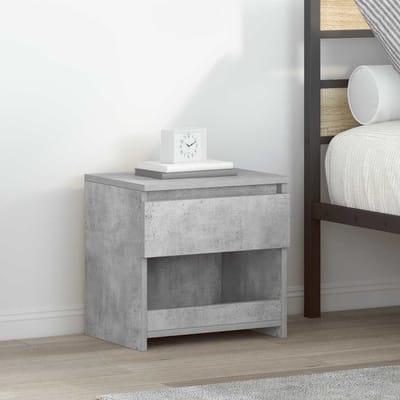 vidaXL - Nachtkastjes - 2 - st - 40x30x39 - cm - bewerkt - hout - betongrijs