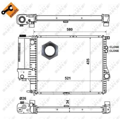 Radiator, motorkoeling NRF 58247