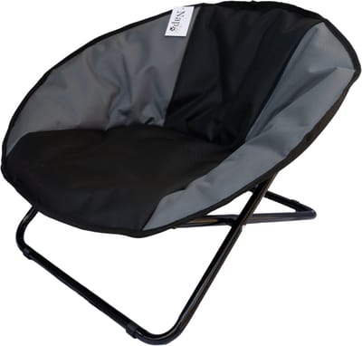 NapZZZ Opvouwbare Stoel voor Hond of Kat – Canvas Grijs/Zwart 65 cm