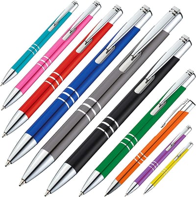 Metalen Balpen - Schrijfgerei - Persoonlijk Cadeau - Direct Online Vormgeven - 14 Cm Lengte - Turkoois
