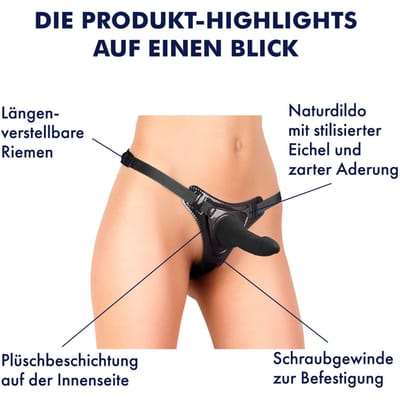 Ouch! Pleasure Strap On Siliconen Voorbinddildo - Strap on - Zwart