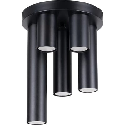 Sollux Lighting Plafondlamp Lagos - GU10 - zwart - staal - 33x25x25cm