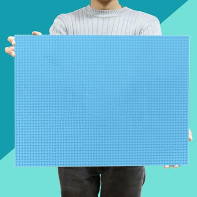 48*64 Stippen Basisplaat Bouwstenen Muur ZELF MAKEN Klassieke Stenen Speelgoed Ideaal Voor Kinderen Werkt Met Bouwsteen lichtblauwe kleur