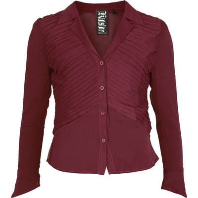 Killstar - Gothic Blouse - Nocturne Nights - Evermore Eclipse Shirt Brown - XS tot XXL - voor Vrouwen - bruin