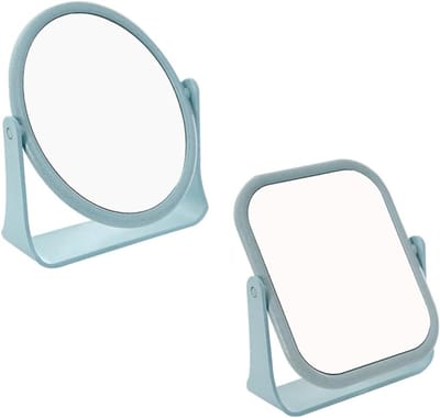 Make-up Spiegels - Dubbelzijdig - Dagelijks Gebruik - Verstelbaar Ontwerp - 2 Stuks - Blauw
