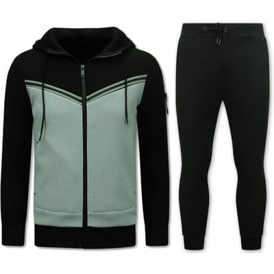 Trainingspakken - Tracksuit Heren - 147 - Zwart/Grijs