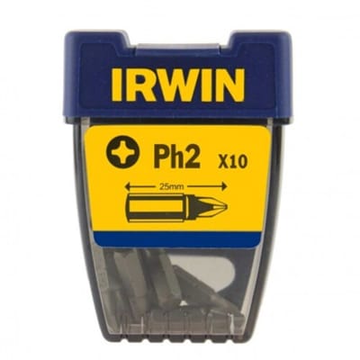Irwin Phillips Schroefbit Ph2 - 1/4”/25 mm - 10 st - 10504331