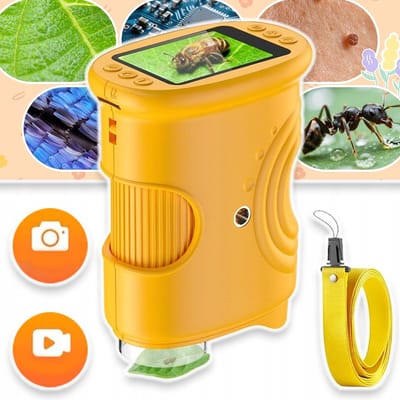 Microscoop Voor Kinderen 1000X Digitale Handmicroscoop Met HD-Scherm En Video-Opnamefunctie - Draagbare Miniscoop Stem-Speelgoed - Verjaardagscadeau Voor Jongens En Meisjes Van 3-12 Jaar