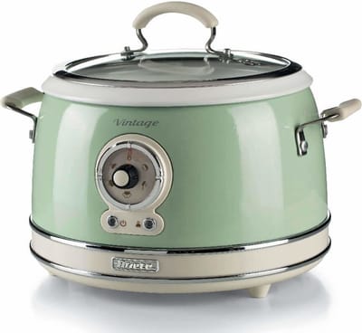 Ariete 2904/04 - Vintage Slowcooker - XL Rijstkoker - 3.5 Liter inhoud - 700 Watt - warmhoudfunctie - Groen