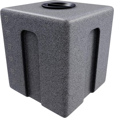 Transporttank 60L - Waterreservoir Opslagtank - Drinkwater Opslag - Voedselveilig LDPE - 40x40x44 cm - Graniet