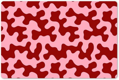 Placemats 45x30 cm - Placemat kunststof - 1 stuk - Modern - Abstract - Rood - Borden onderleggers - Decoratie voor op tafel - Keuken tafeldecoratie accessoires - Vinyl onderlegger - Tafelversiering