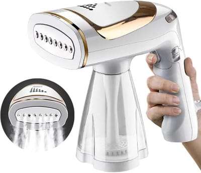 Mini Stoomstrijkijzer - Draagbaar Reisstrijkijzer - Snel Kreukels Verwijderen - 40s Snelle Opwarming - 250ml Waterreservoir - Wit