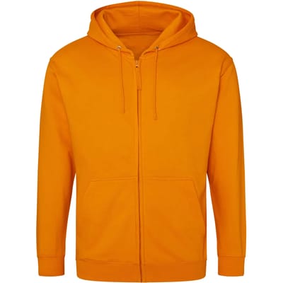 Vegan Hoodie met ritssluiting en capuchon Orange Crush - XXL