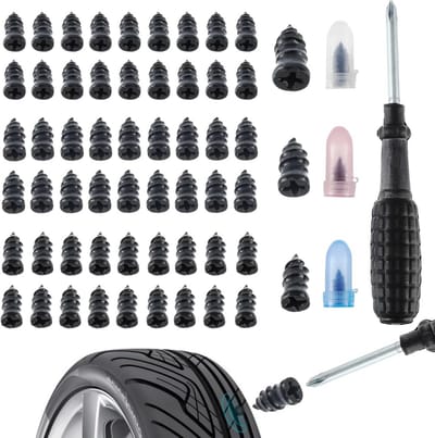 60 Stuks Bandenreparatieset voor Auto, Vrachtwagen, Caravan en Fiets