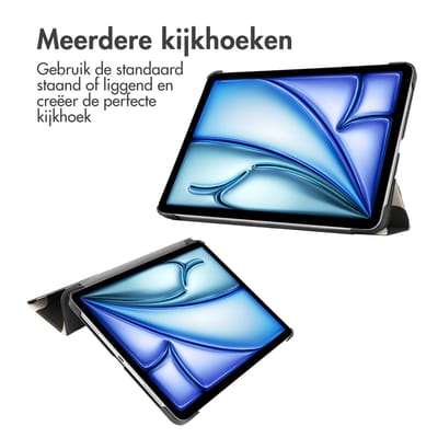 imoshion Tablet Hoes - Geschikt voor Apple iPad Air 13 inch (2026) M4 / Air 13 inch (2025) M3 / Air 13 inch (2024) M2 - Design Trifold Bookcase