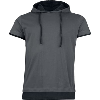 R.E.D. by EMP T-shirt - Dubbellaags T-shirt met capuchon - S tot M - voor Mannen - grijs