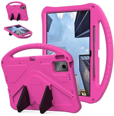 Coverup Tablethoes geschikt voor Lenovo Idea Tab Plus Hoesje - ShockProof Kids Case - Roze