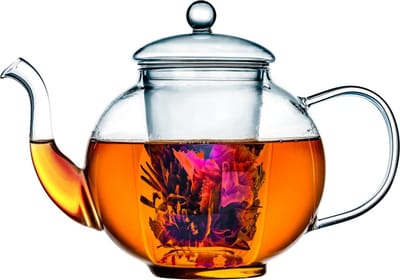 Bredemeijer - Theepot glas Verona - 1,5 liter - Enkelwandig glas met theezeef