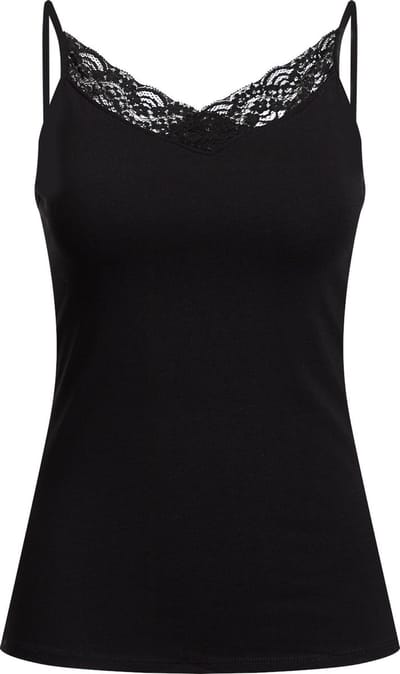 WE Fashion Dames singlet met kant